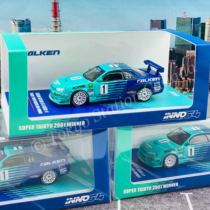 INNO64 1/64 NISSAN SKYLINE GT-R R34 #1 "FALKEN" Super Taikyu 2001 Winner IN64-R34RA-FAL