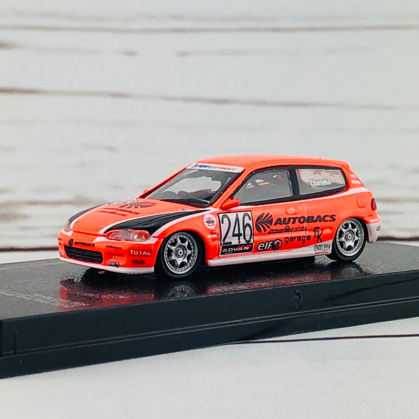 Tarmac Works 1/64 Honda Civic EG6 Motegi Civic Race 2010 #246 AUTOBACS T64-001-AB