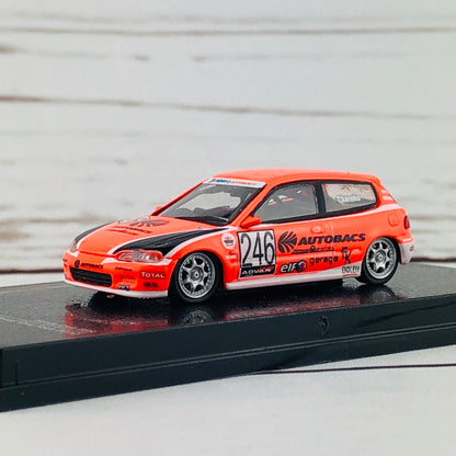 Tarmac Works 1/64 Honda Civic EG6 Motegi Civic Race 2010 #246 AUTOBACS T64-001-AB