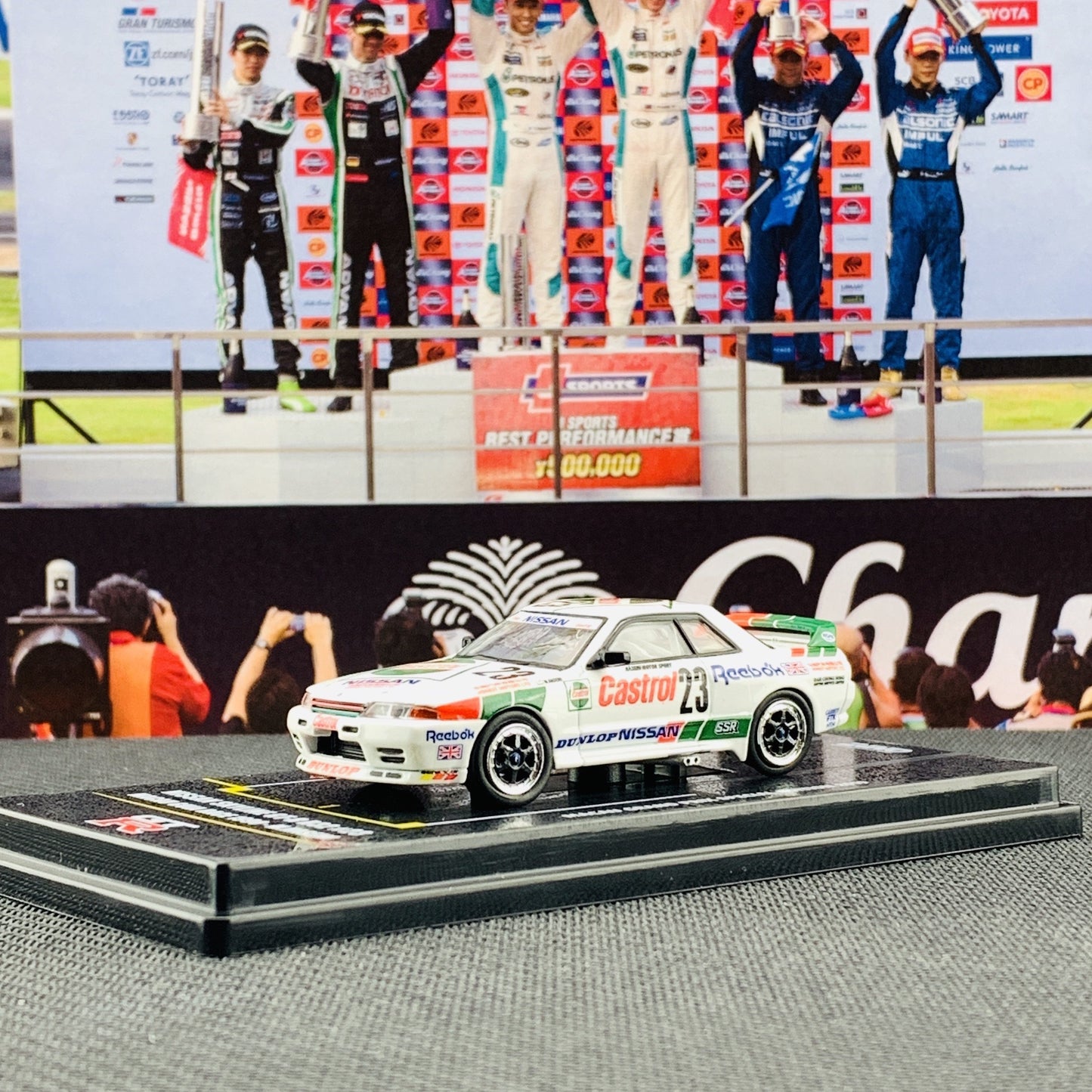 INNO64 1/64 Macau Grand Prix Collection Nissan Skyline GTR R32 #23 Macua Guia Race 1990 - M.Hasemi IN64-MGP19-R3202