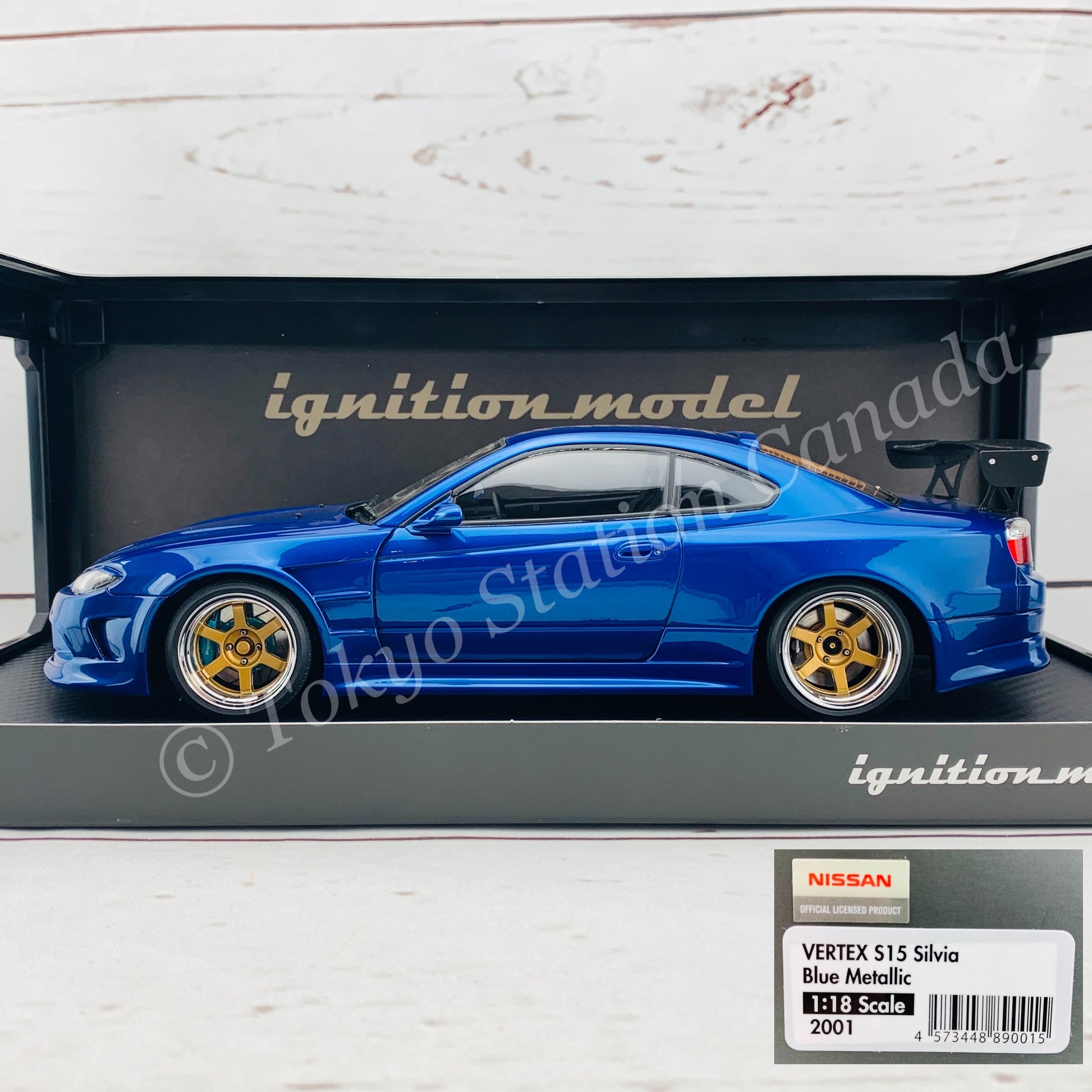 Ignition Model 1/18 VERTEX S15 Silvia Blue Metallic IG2001
