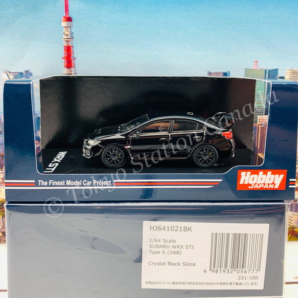 HOBBY JAPAN 1/64 SUBARU WRX STI Type S (VAB) Crystal Black Silica HJ641021BK