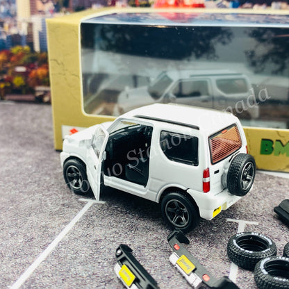 BM CREATIONS JUNIOR 1/64 Suzuki Jimny JB23 WHITE RHD (With Offroad Package) 64B0069