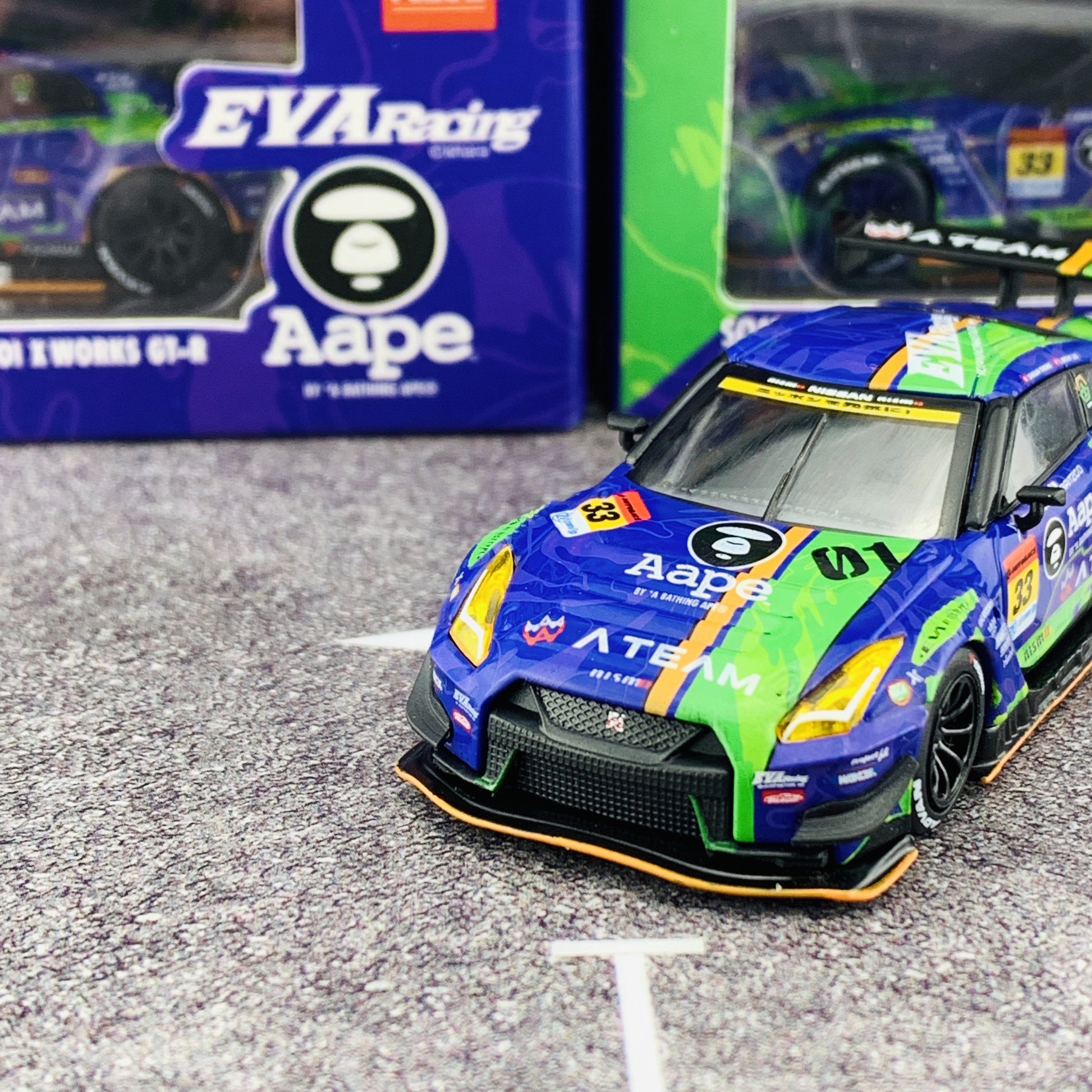 MINI GT x POPRACE 1/64 EVA RT Test Type-01 x Works GTR #33 Super GT GT300 2019 MGT00090-L