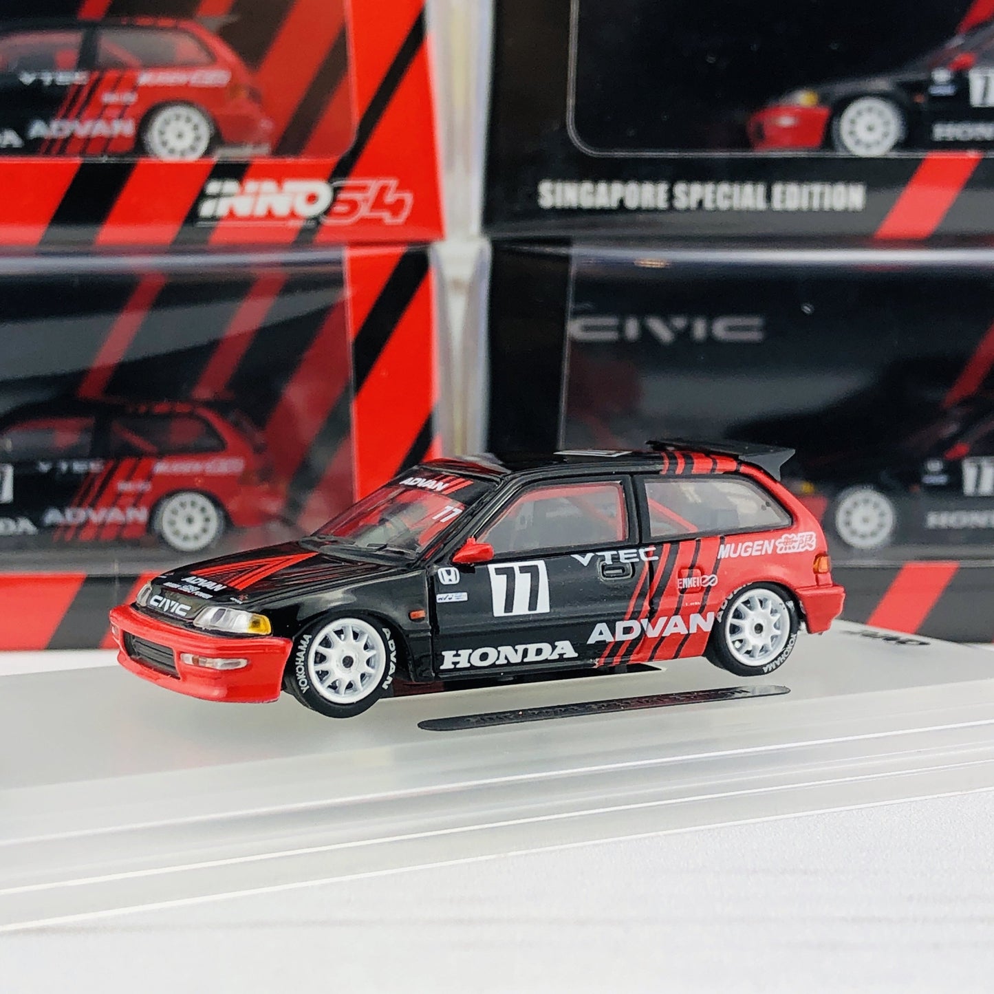 INNO HONDA CIVIC EF9 #77 Advan - Kanjo Racer (Singapore Special Edition) IN64-EF9-ADSGS