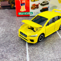 TAKARA TOMY A.R.T.S TOMICA Sign Set #2 - SUBARU WRX STI Type S with a road sign stand