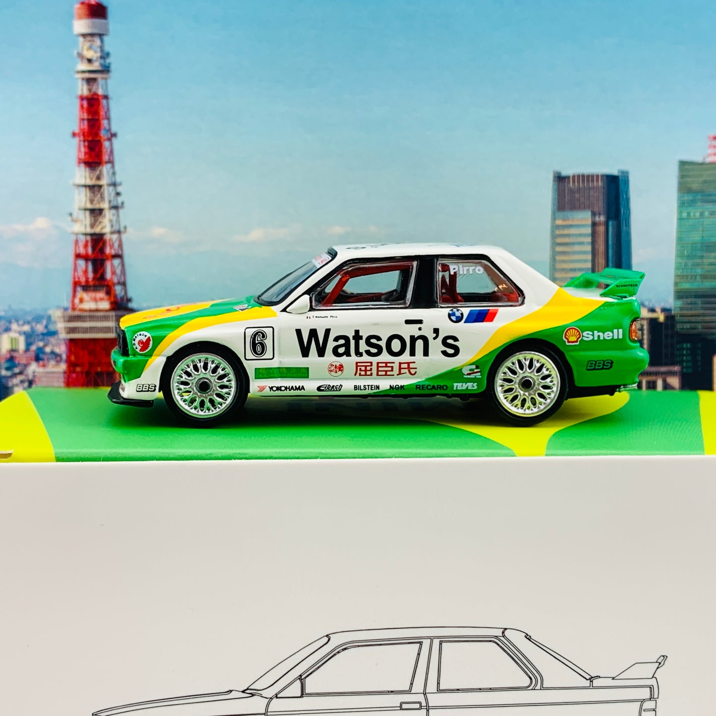 MINI GT 1/64 BMW M3 E30 #6 1991 Macau GP Winner Hong Kong Exclusive MGT00055-L