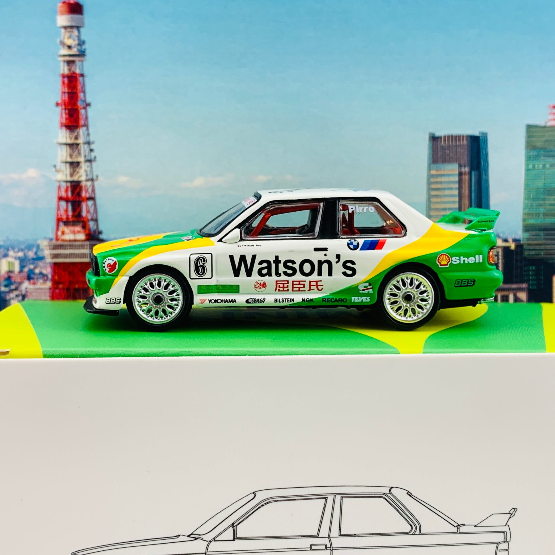 MINI GT 1/64 BMW M3 E30 #6 1991 Macau GP Winner Hong Kong Exclusive MGT00055-L