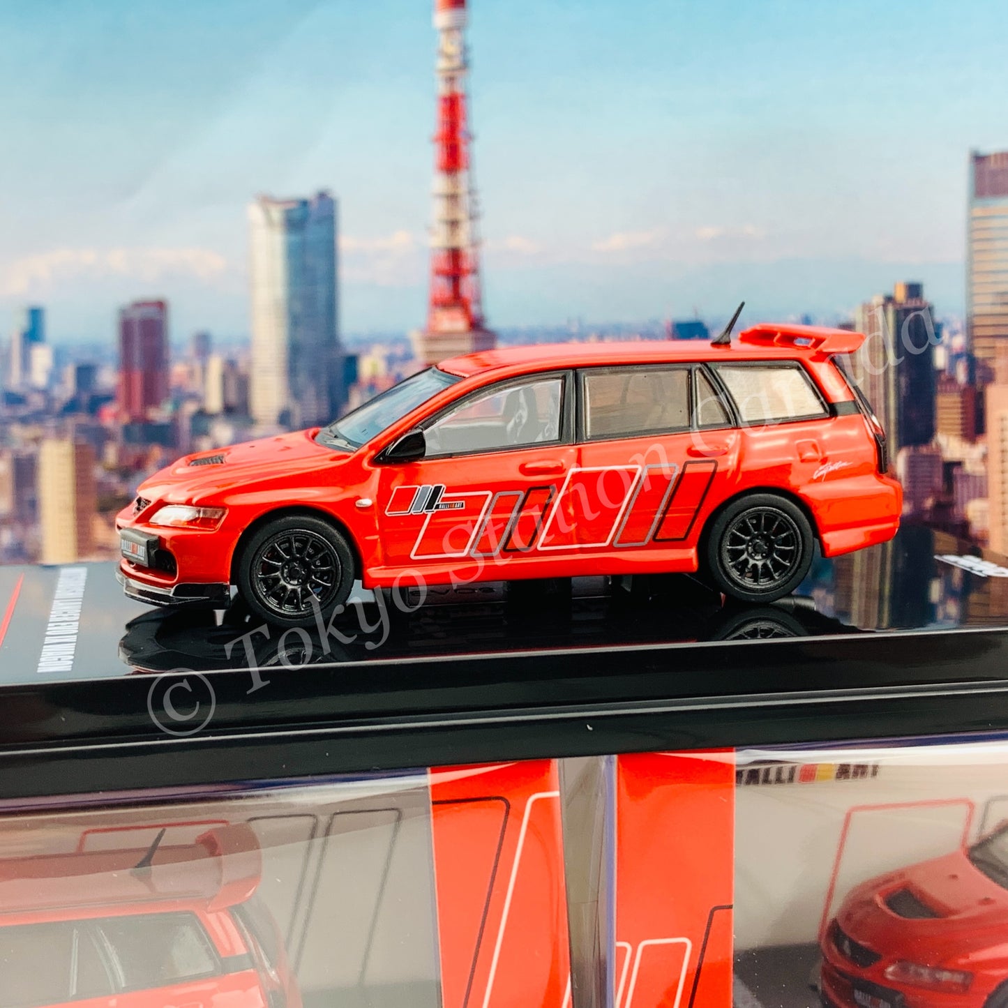 INNO64 1/64 MITSUBISHI LANCER EVOLUTION IX WAGON 2005 RALLIART Red IN64-EVO9W-RARE