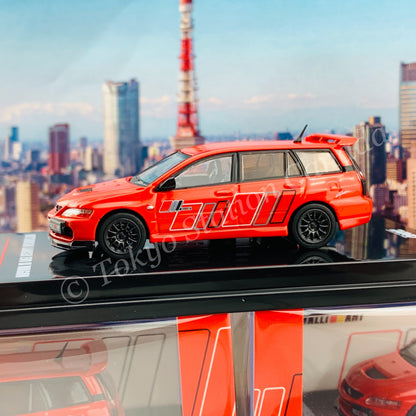 INNO64 1/64 MITSUBISHI LANCER EVOLUTION IX WAGON 2005 RALLIART Red IN64-EVO9W-RARE