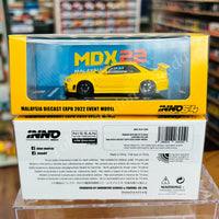 INNO64 1/64 NISSAN SKYLINE GT-R R34 Lighting Yellow Malaysia Diecast Expo 2022 Event Model IN64-R34-LYMS