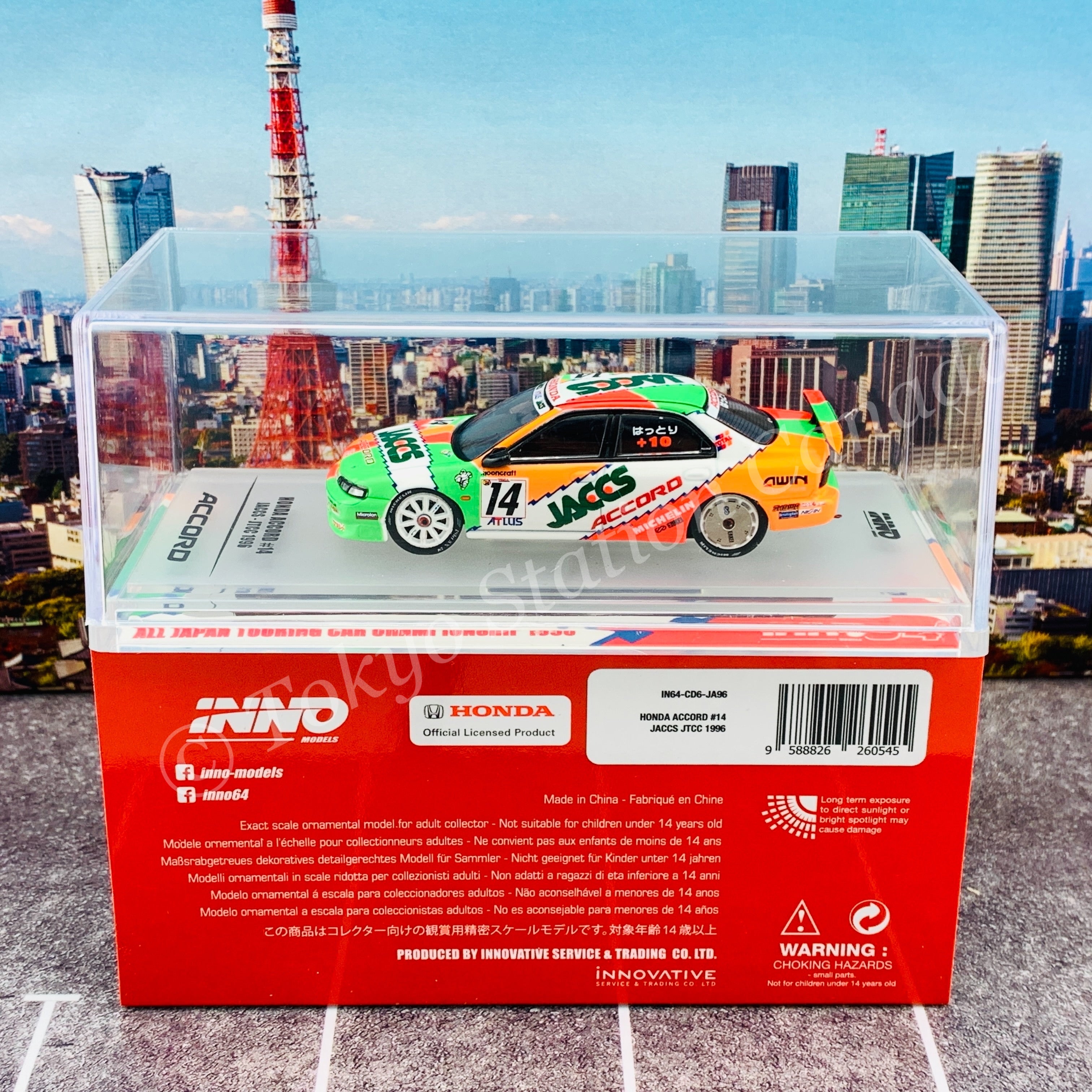 INNO64 1/64 HONDA ACCORD CD6 #14 JACCS JTCC 1996 IN64-CD6-JA96