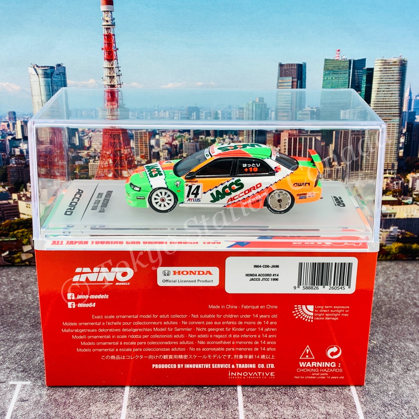 INNO64 1/64 HONDA ACCORD CD6 #14 JACCS JTCC 1996 IN64-CD6-JA96