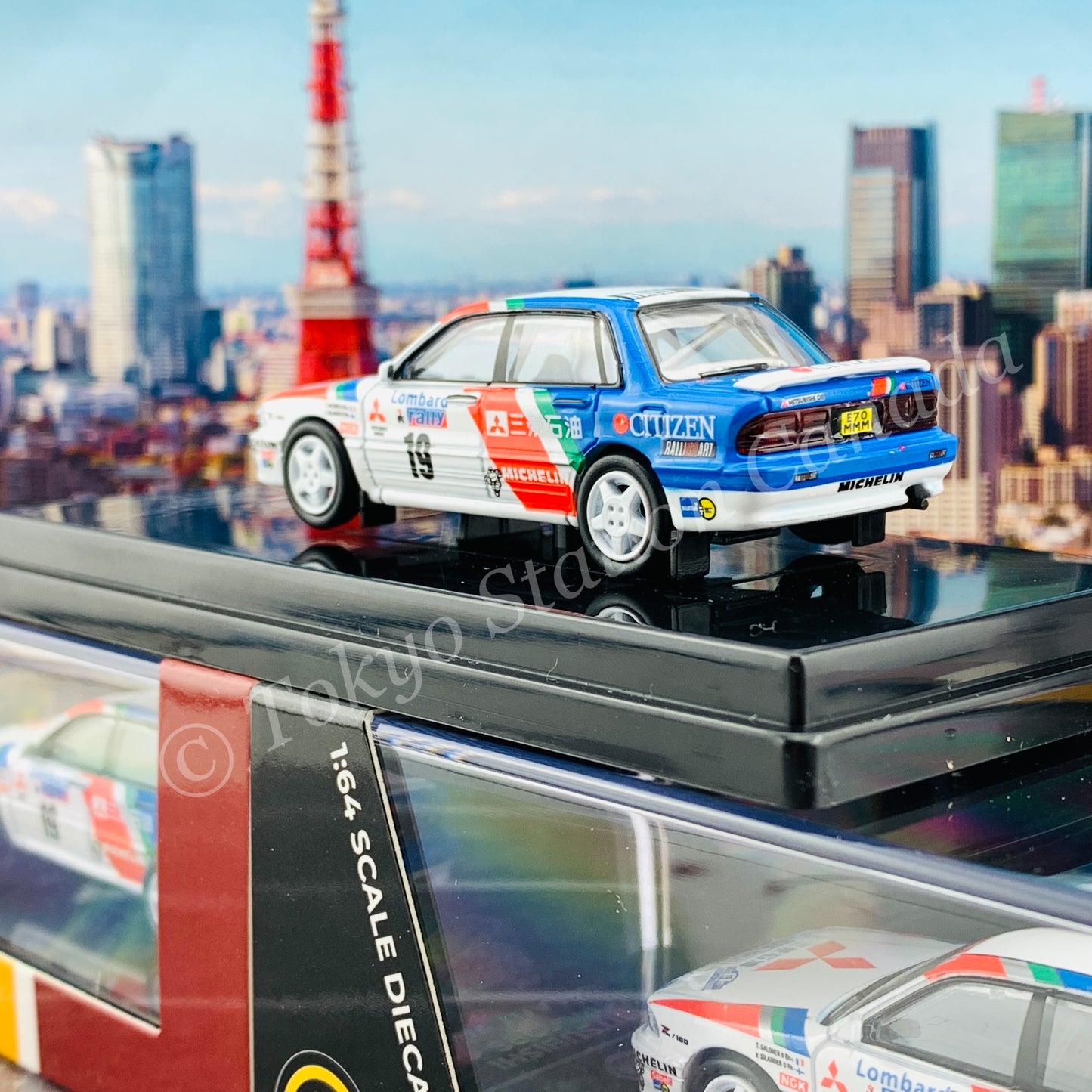 PARA64 1/64 Mitsubishi Galant VR4 1989 RAC LOMBARD RALLY #19 LHD PA-55104