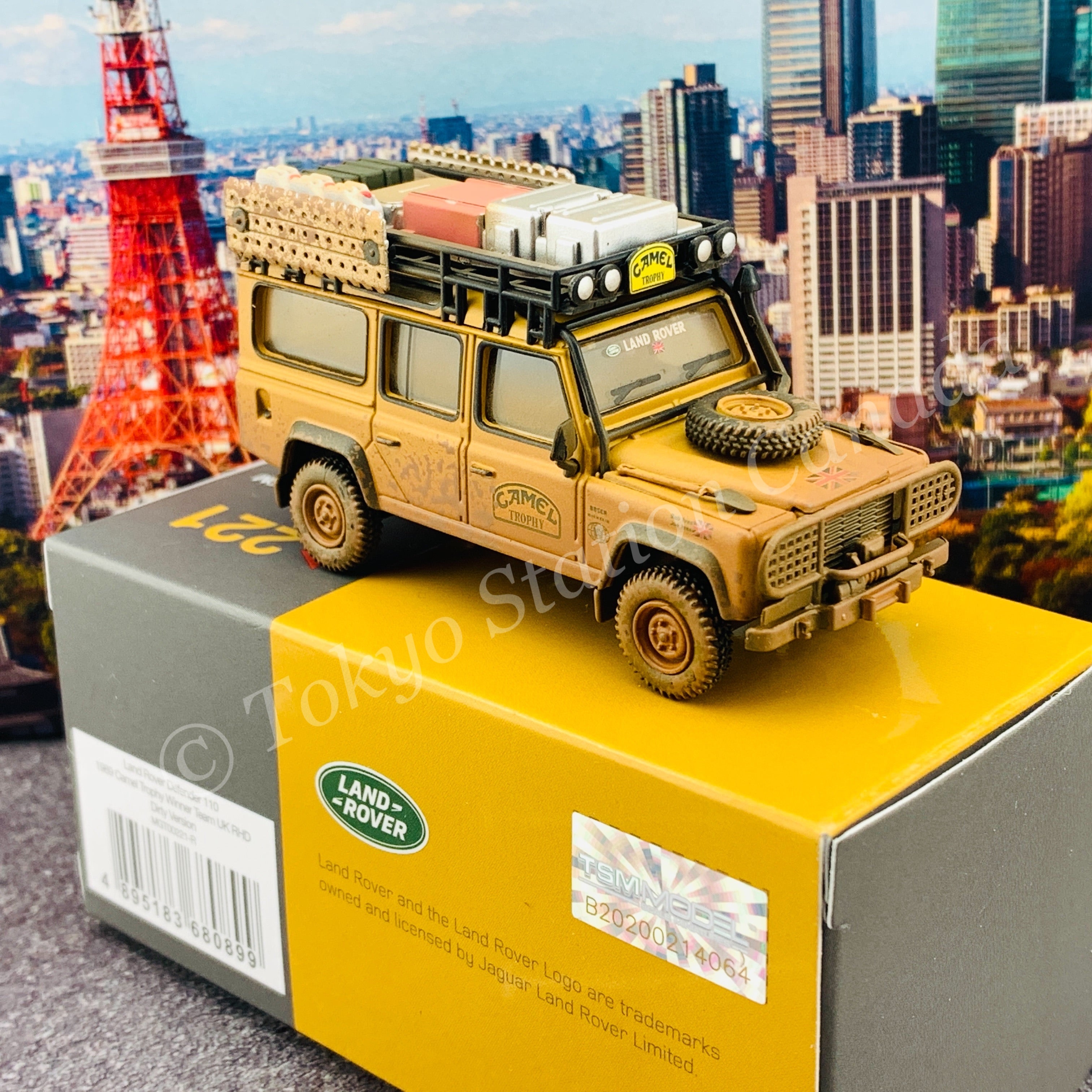 MINI GT 1/64 Land Rover Defender 110 (1989 Camel Trophy Winner
