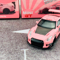 MINI GT 1/64 LB★Works Nissan GT-R (R35) Type 2, Rear Wing ver 3 Pink Pig RHD MGT00076-R