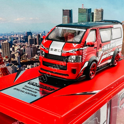 TARMAC WORKS HOBBY64 Toyota Hiace Widebody Red T64-038-GBN "2021 HK Toycar Salon Edition"