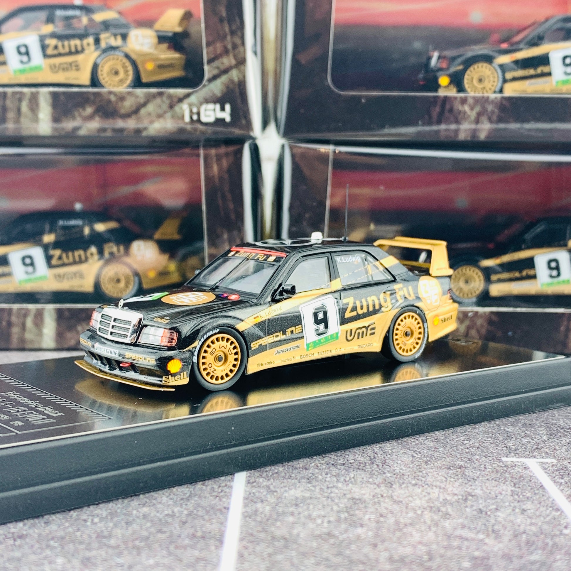 INNO x POPRACE Mercedes Benz AMG 190E 2.5-16 EVO II #9 "Zung Fu" - Macau Guia Race 1991 PR64-190-91M09