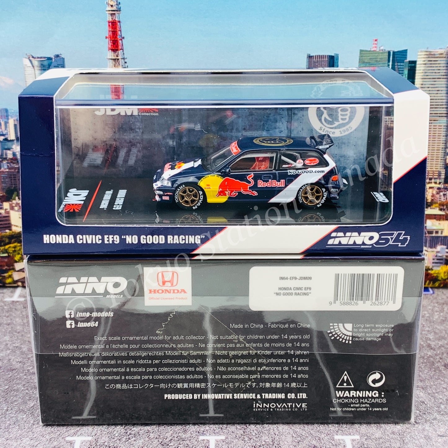 INNO64 1/64 JDM Collection HONDA CIVIC EF9  "NO GOOD RACING" IN64-EF9-JDM09