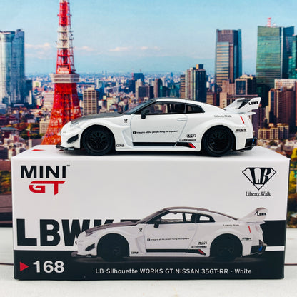 MINI GT 1/64 LB-Silhouette WORKS GT NISSAN 35GT-RR Ver.1 White RHD MGT00168-R