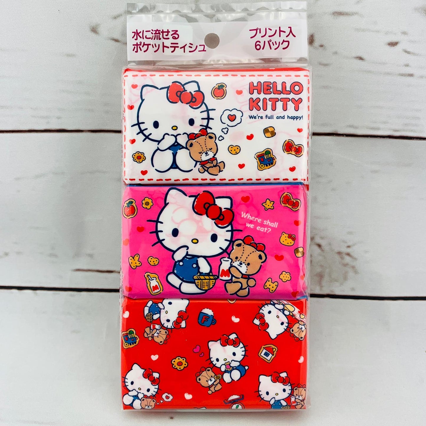 Hayashi Hello Kitty Pocket Size Tissue x 6 Packs