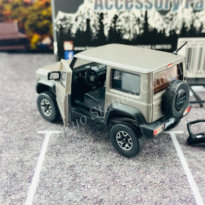 BM CREATIONS JUNIOR 1/64 Suzuki Jimny SIERRA JB74 with Accessory Pack Matt Grey LHD 64B0035