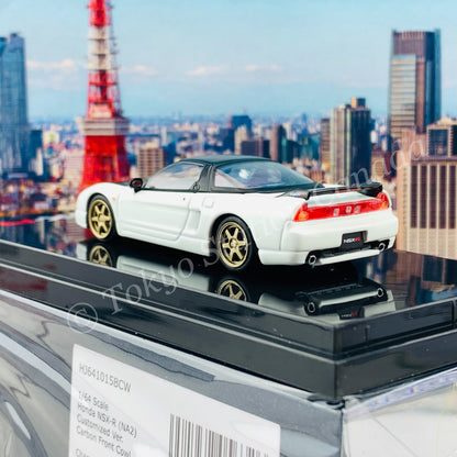 HOBBY JAPAN 1/64 Honda NSX-R (NA2) Carbon Front Cowl / Customized Ver. Championship White HJ641015BCW