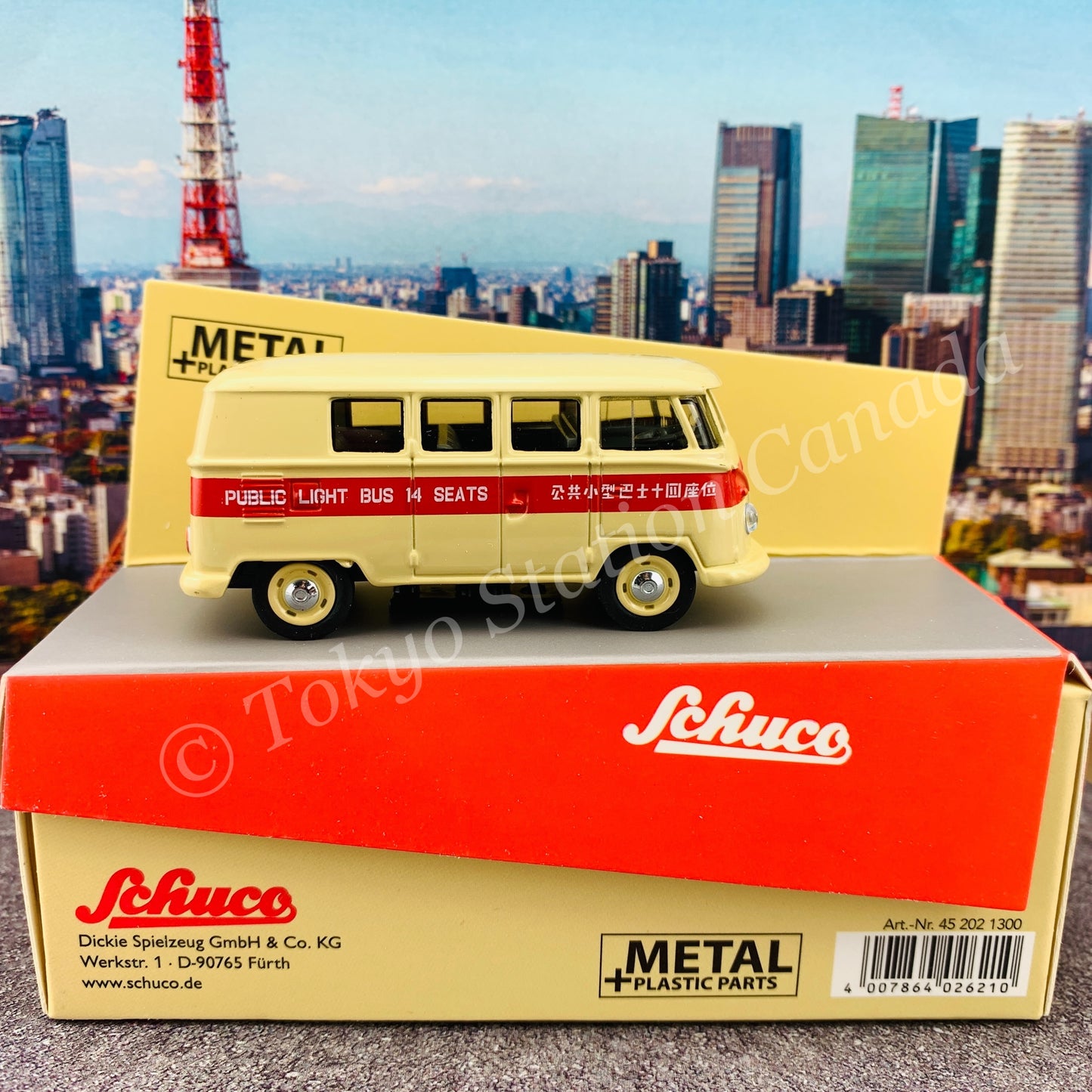 Schuco 1/64 VW T1 Bus "HK Public Light Bus" (Hong Kong Limited Edition) 452021300