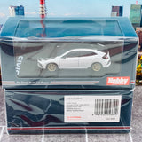 HOBBY JAPAN 1/64 Honda CIVIC Hatchback (FK7) CARBON BONNET CUSTOMIZED VER. White Pearl HJ641018DW