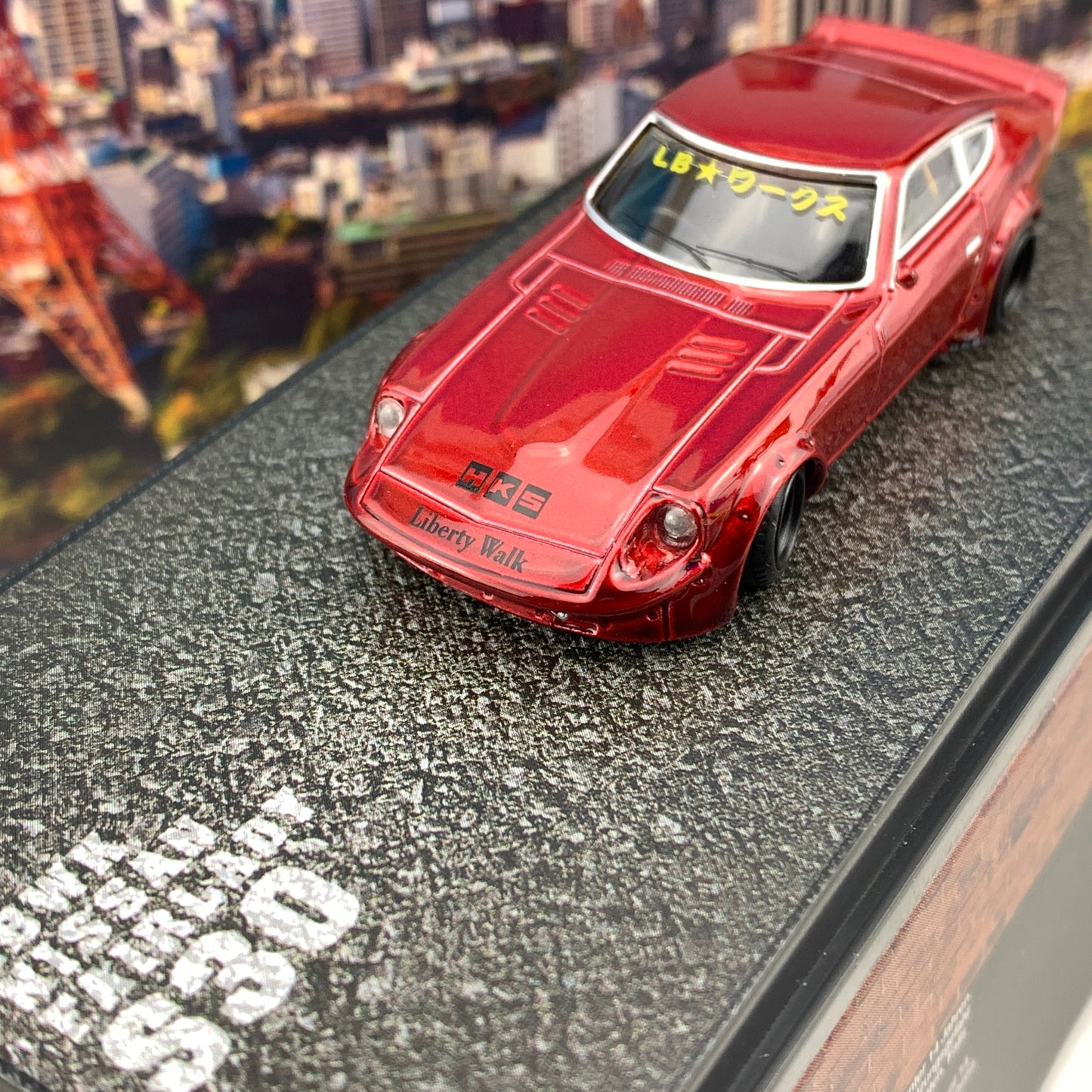 KJ MINIATURES 1/64 LBWK Nissan FairLady S30 Metallic Red KJ64003R