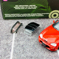 BM CREATIONS JUNIOR 1/64 SUZUKI CAPPUCCINO Red RHD with Extra Wheel and Hard Top Set 64B0090