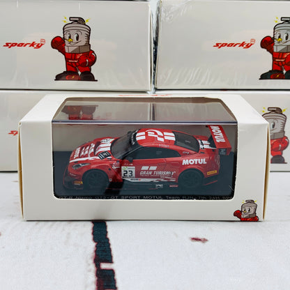 Sparky 1/64 NISSAN GT-R NISMO GT3 NO.23 GT SPORT MOTUL TEAM RJN 7TH 24H SPA 2018 M. PARRY - A. BUNCOMBE - L. ORDONEZ Y128