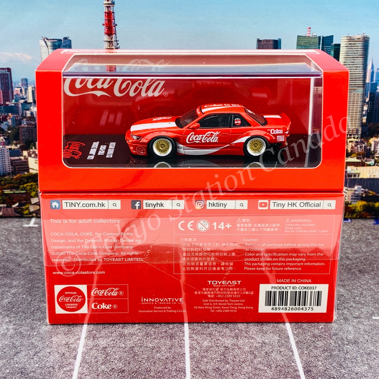 INNO64 x TOYEAST 1/64  COCA-COLA NISSAN SILVIA S13 ROCKET BUNNY V2 COKE037