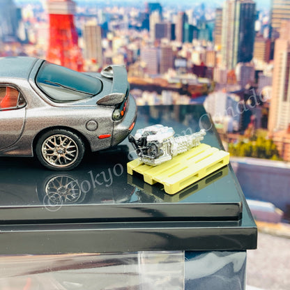HOBBY JAPAN 1/64 Mazda RX-7 (FD3S) SPIRIT R TYPE A With Engine Display Model Gray Metallic HJ642007DGM