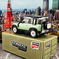 TARMAC WORKS GLOBAL64 Land Rover Defender 90 Green Metallic "2021 HK Toycar Salon Edition" T64G-019-GR