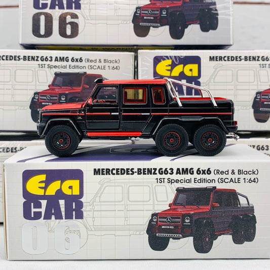 ERA CAR 06 1/64 Mercedes Benz G63 AMG 6x6 Red & Black 1st Special Edition MB196X6RF06