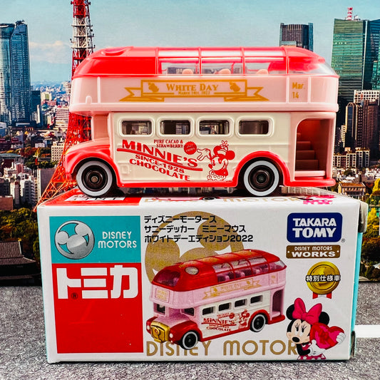 TOMICA DISNEY MOTORS Sunny Decker Minnie Mouse Whiteday Edition 2022 (4904810188230)