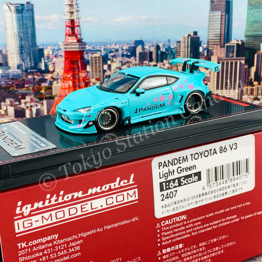 Ignition Model 1/64 PANDEM TOYOTA 86 V3 Light Green IG2407