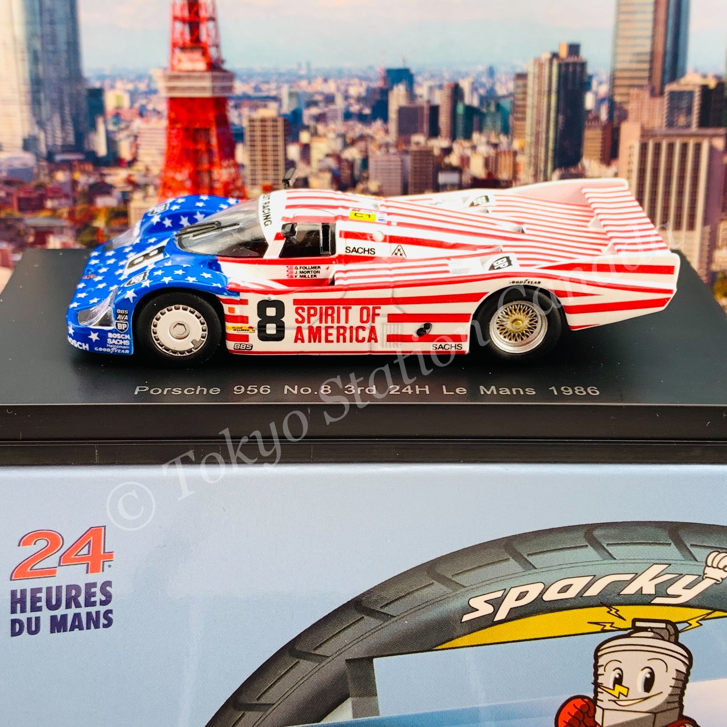 Sparky 1/64 Porsche 956 No.8 3rd 24H Le Mans 1986 G. Follmer - J. Morton - K. Miller Y176
