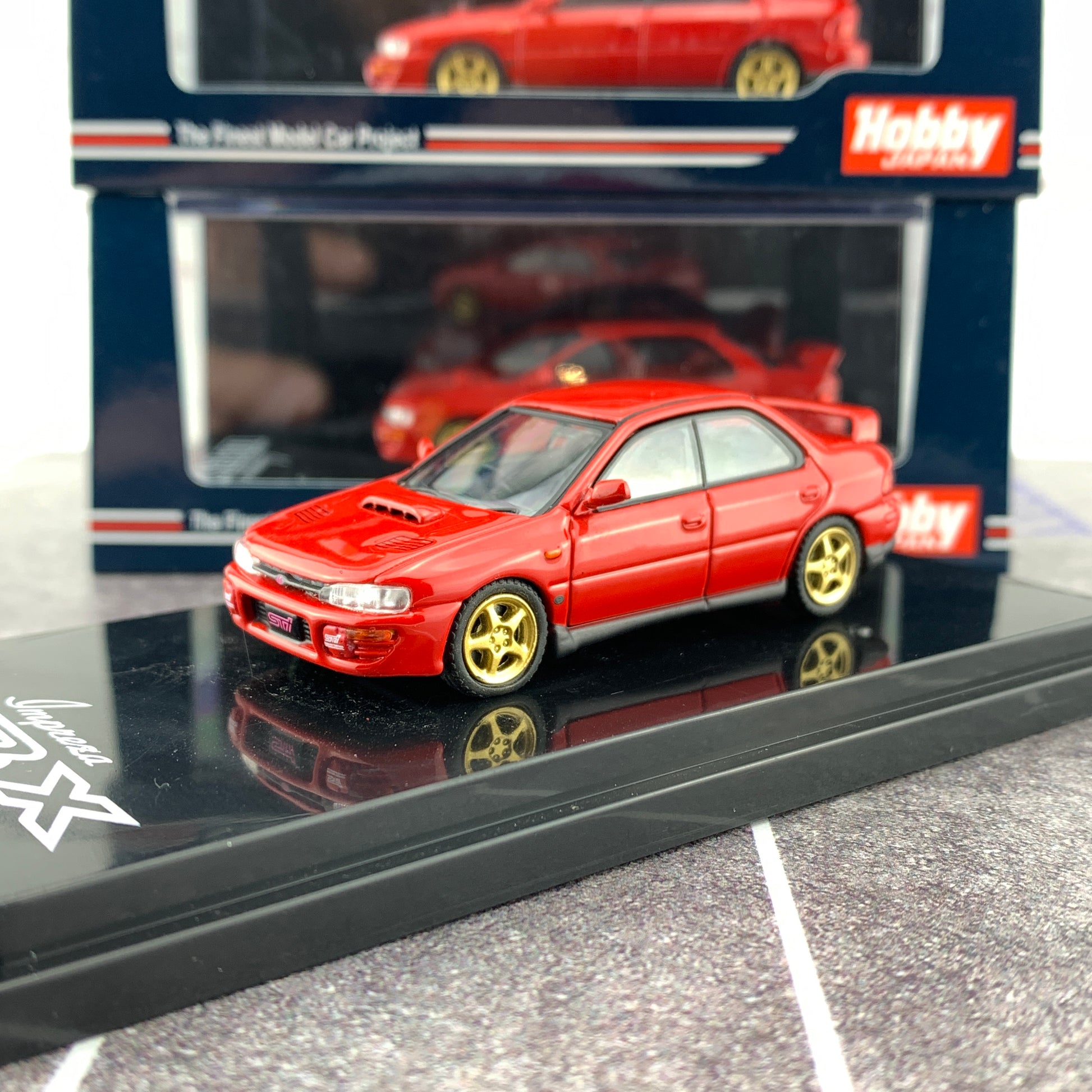 Hobby Japan 1/64 Subaru Impreza WRX GC8 STi Verion II Active Red HJ641013SR