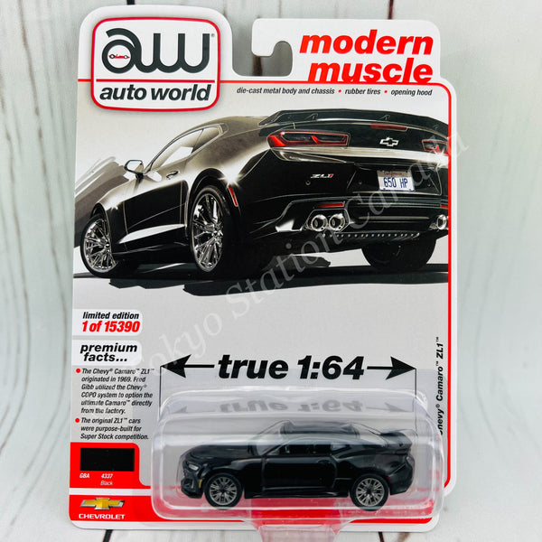 AUTO WORLD 1/64 2019 Chevy Camaro ZL1 Black 849398049303