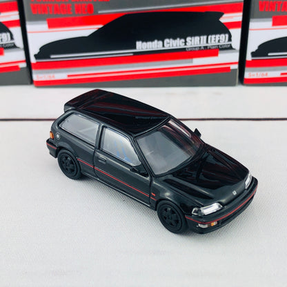 Tomytec Tomica Limited Vintage Neo 1/64 Honda Civic SiR II (EF9) Group A Plain Color Hong Kong Exclusive Black