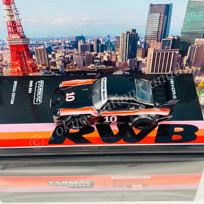 Tarmac Works 1/64 RWB 964 Black #10 - Thailand Special Edition - HOBBY64 T64-037-THA 