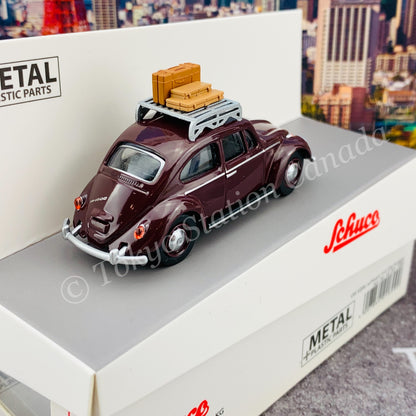 Schuco 1/64 VW Käfer (Beetle) with Roof Rack and Baggage 452017000