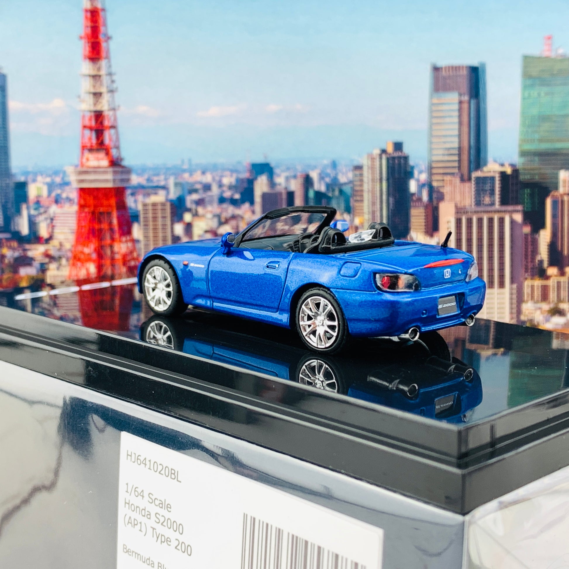 HOBBY JAPAN 1/64 Honda S2000 AP1 Type 200 Bermuda Blue Pearl HJ641020BL
