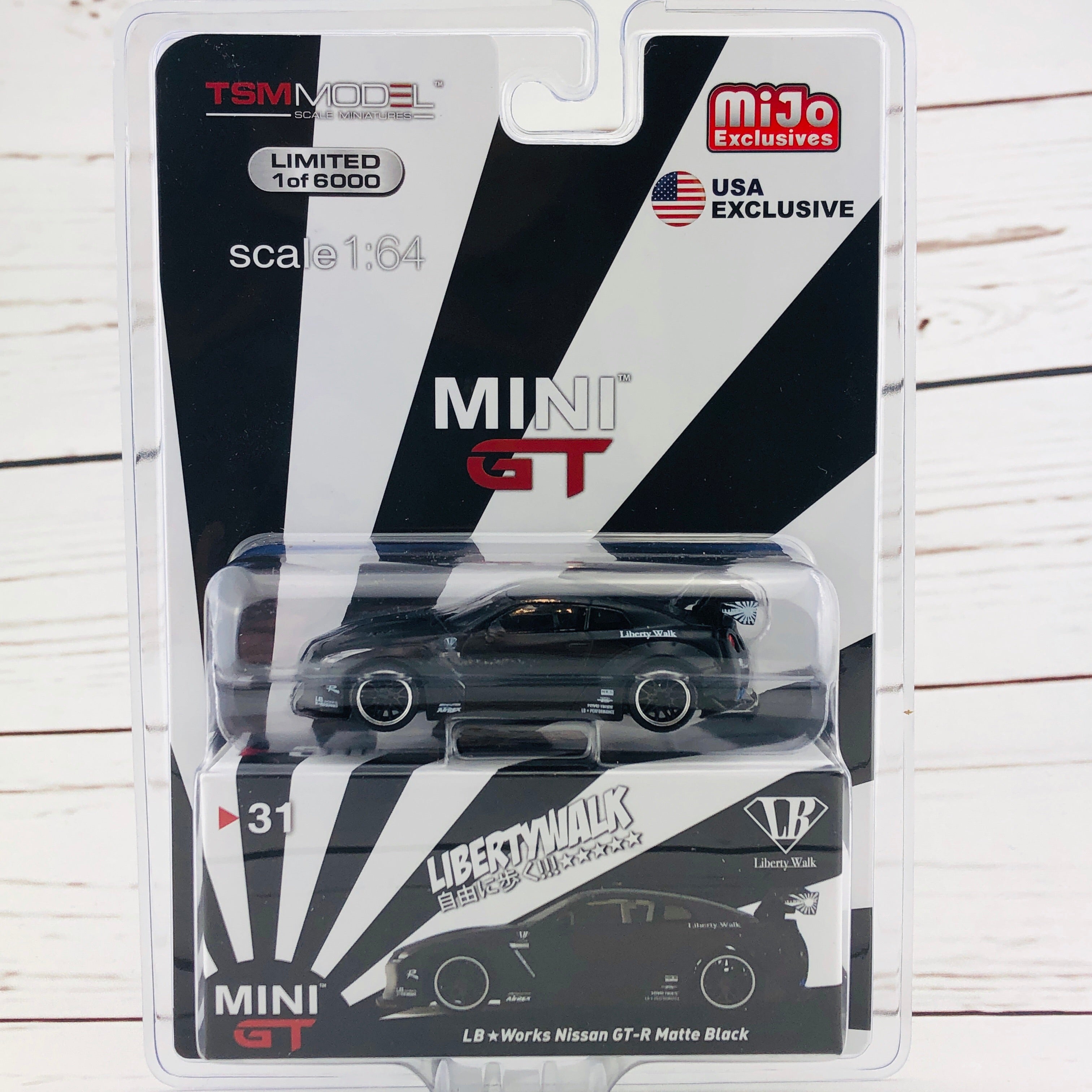 MINI GT LIBERTYWALK LB☆WORKS Nissan GTR (R35) Matte Black LHD