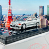 INNO64 1/64 MITSUBISHI LANCER EVOLUTION III GSR Metallic Grey With Extra Decals and Extra Wheels IN64-EVO3-MG