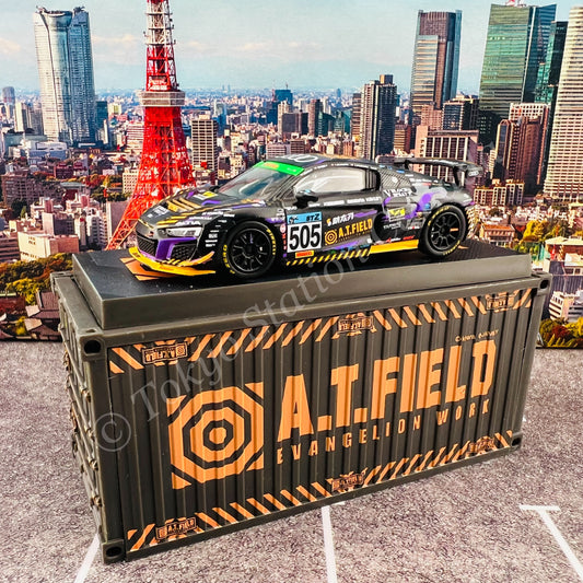 TARMAC WORKS 1/64 COLLAB64 Audi R8 LMS GT4  Super Taikyu STZ 2020 Nishimura / Okamoto / Tagahara / Fujiwara with Container T64-070-EVA20
