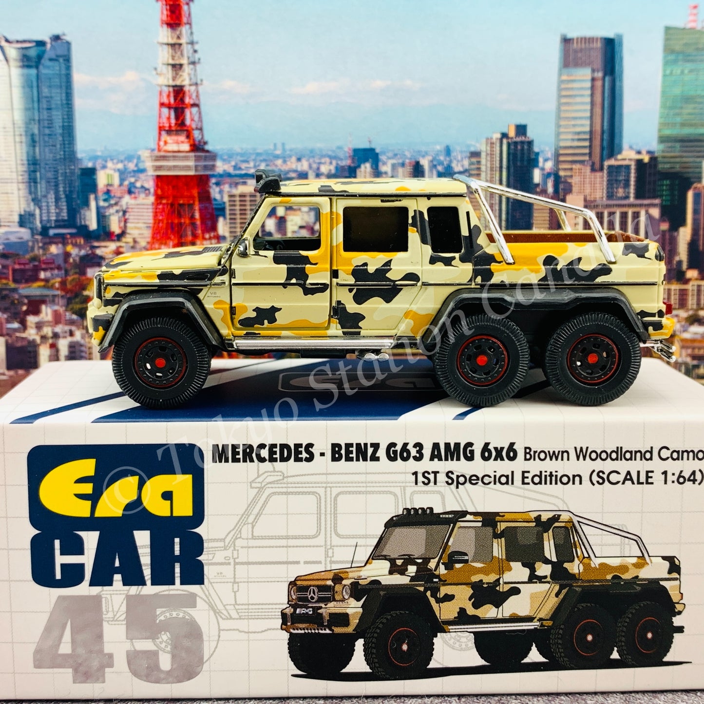 ERA CAR 45 1/64 Mercedes-Benz G63 AMG 6x6 Brown Woodland Camo (1st Special Edition) MB206X6RF45