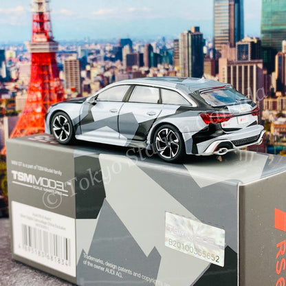 MINI GT 1/64 Audi RS 6 Avant  Silver Digital Camouflage CLDC Edition LHD MGT00255-L